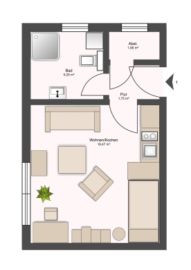 Grundriss - Perfekte Kapitalanlage! Erdgeschosswohnung mit Terrasse (Nr.7) in zentraler Lage von Buxtehude.