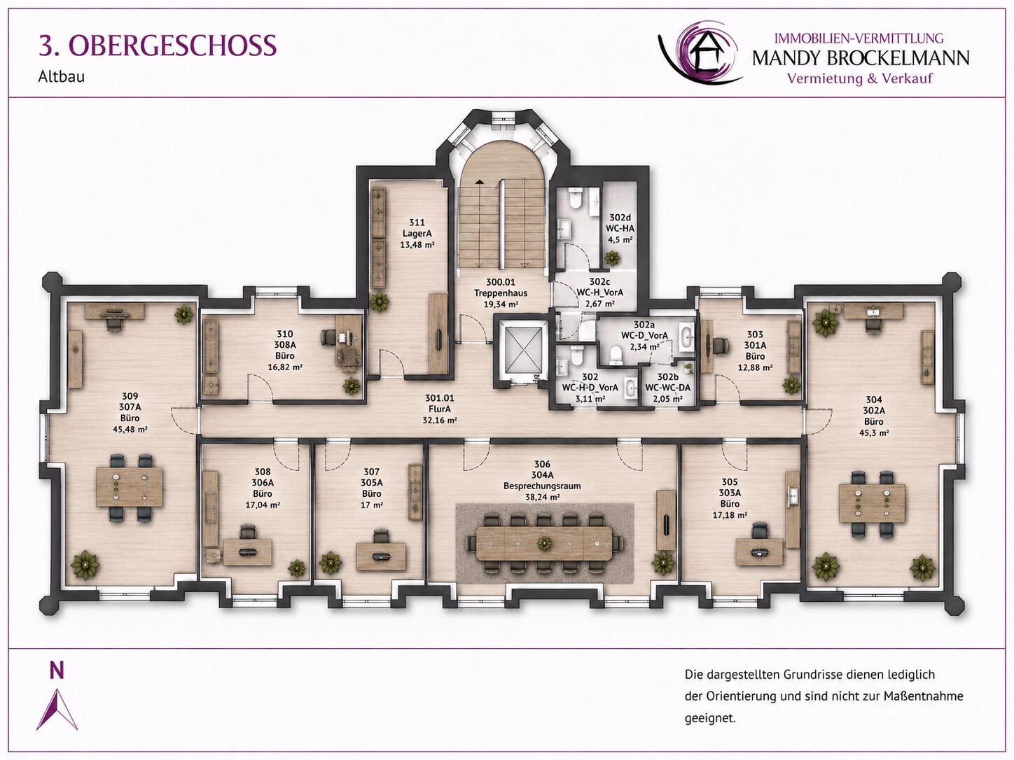 3.OG Altbau Grundriss