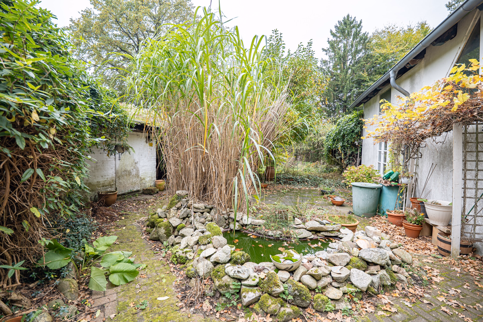 Innenhof mit Blick in den Garten