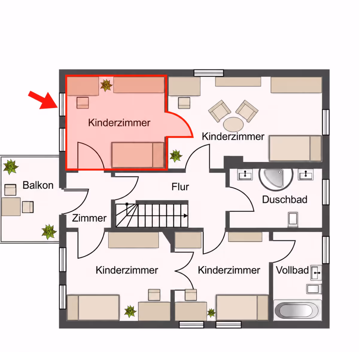 Lageplan Zimmer