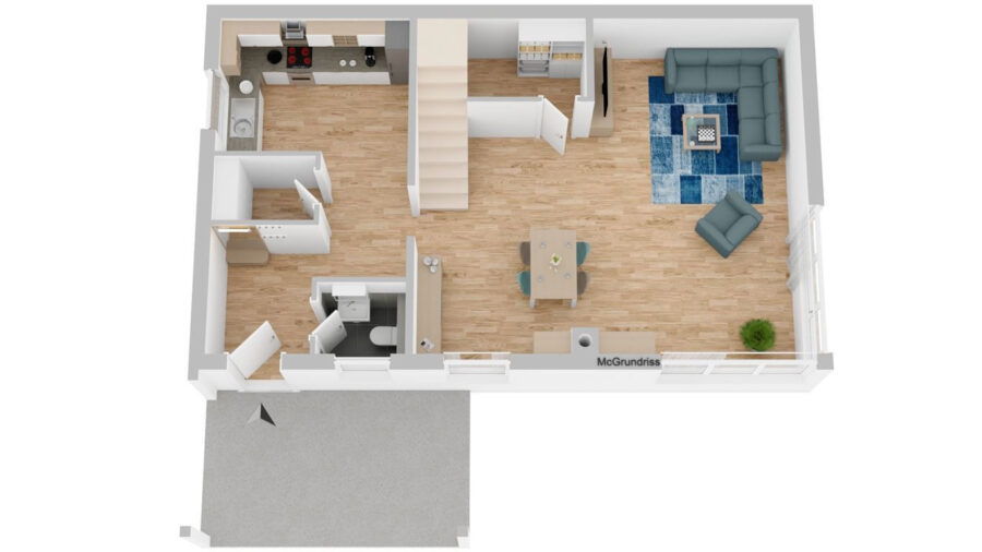 Hier entsteht Ihr neuer Wohnsitz - Exklusive Doppelhaushälfte - - Innenvisualierung EG
