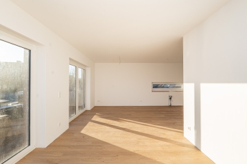 MUSTERBILD offener Wohn-Kochbereich - Neubau Doppelhaushälfte in zentraler aber naturnaher Lage!